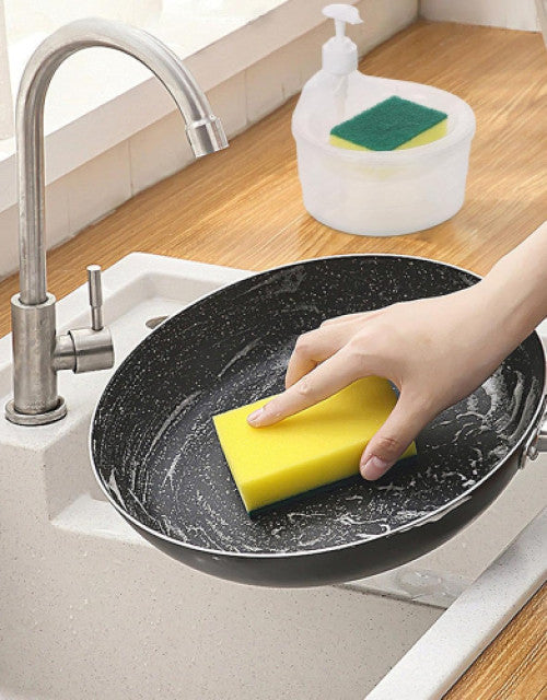 Sponge Holder Washing up Liquid Dispenser for Bathroom Kitchen